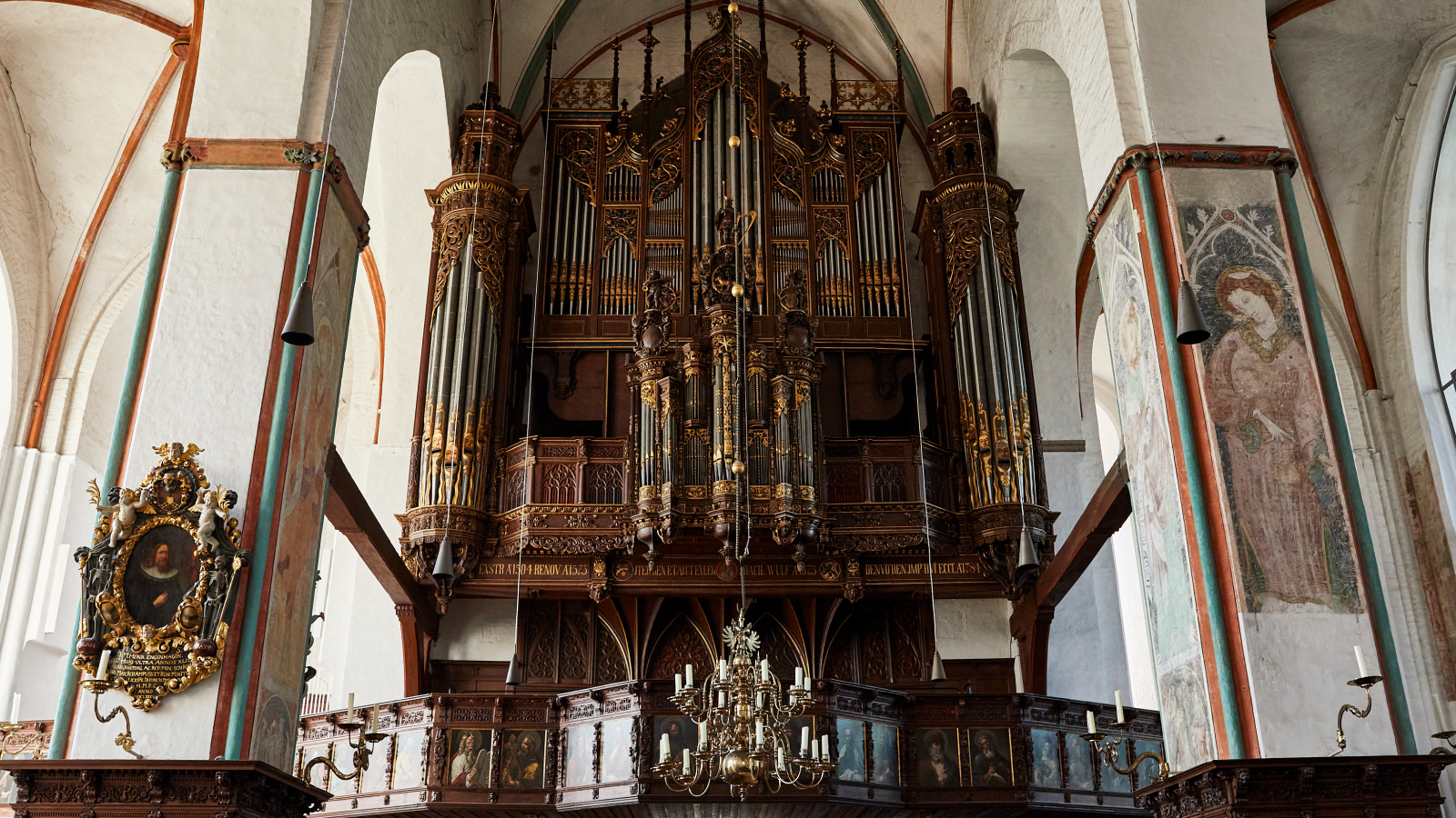 Blick auf die Große Orgel in St. Jakobi zu Lübeck