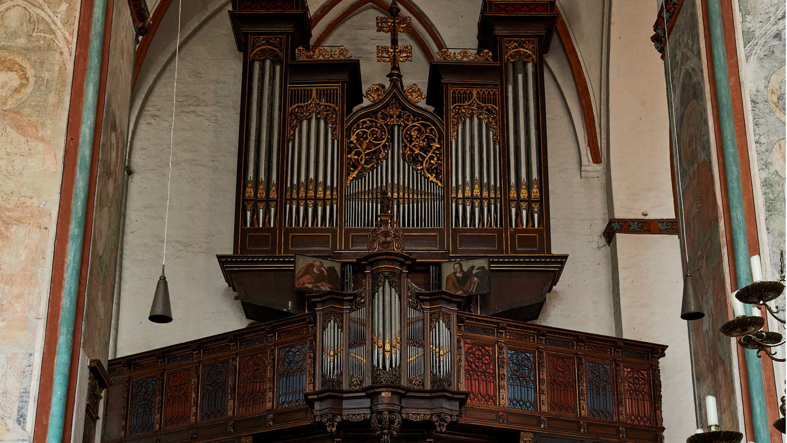 Blick auf die Stellwagenorgel in St. Jakobi zu Lübeck 