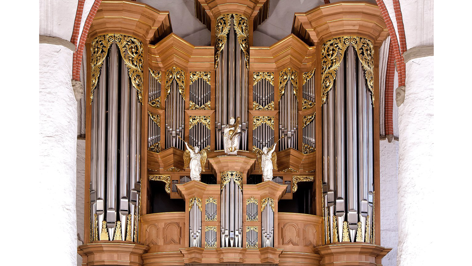 Blick auf die Schnittger-Orgel in St. Jacobi Hamburg