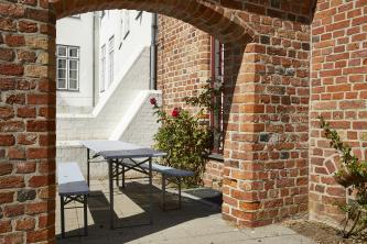 Blick auf den MHL-Mensa-Hof